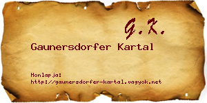 Gaunersdorfer Kartal névjegykártya